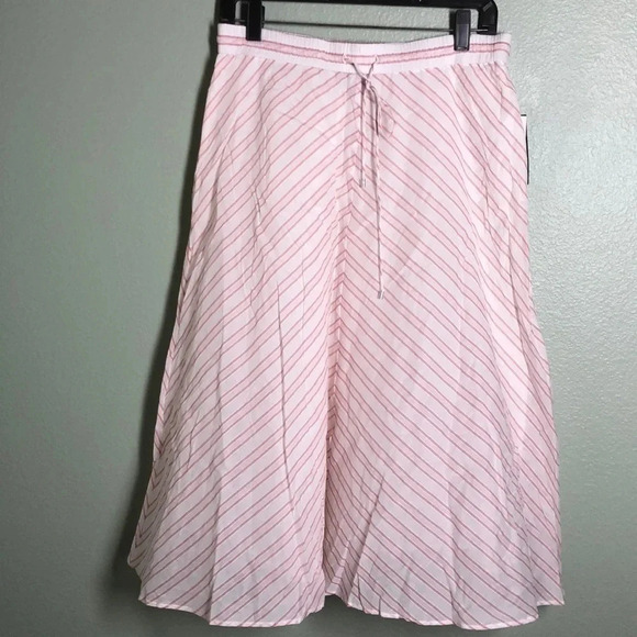 LAUREN RALPH LAUREN Mitered-Stripe Cotton Skirt - Picture 3 of 10